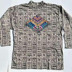NEW 90’s VINTAGE GEOMETRIC LONG SLEEVE T-SHIRT